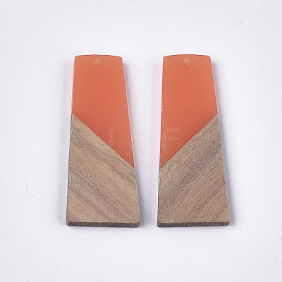 Resin & Walnut Wood Pendants RESI-S358-83A-1