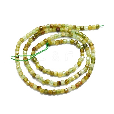 Natural Green Garnet Beads Strands G-P457-B01-07-1