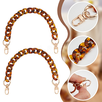 2Pcs Resin Curb Chain Bag Extension Chains FIND-BBC0002-50A-1
