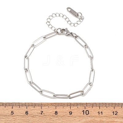 4MM 304 Stainless Steel Paperclip Chain Bracelets SA-CBA4160-22P-1