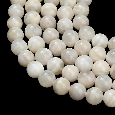 Natural White Moonstone Beads Strands G-L664-A01-8mm-1