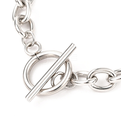 Tarnish Resistant Unisex 304 Stainless Steel Figaro Chain Bracelets X-BJEW-H541-06A-P-1