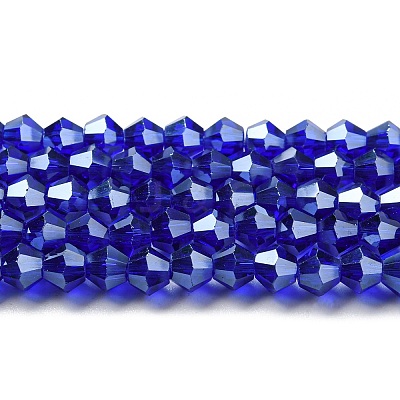 Transparent Electroplate Glass Beads Strands GLAA-F029-3mm-C06-1