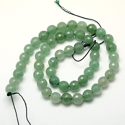 Natural Green Aventurine Beads Strands G-M037-8mm-01-1