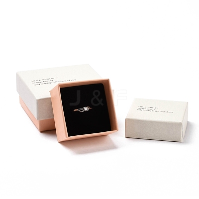 Rectangle Cardboard Ring Boxes CON-E025-A03-1