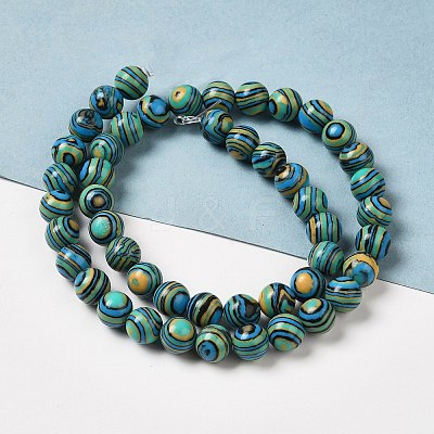 Synthetic Malachite Dyed Beads Strands G-P507-02A-09-1