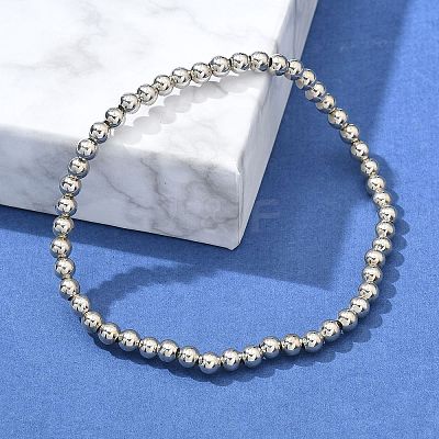 Brass Beaded Stretch Bracelets for Men Women BJEW-G736-04P-1