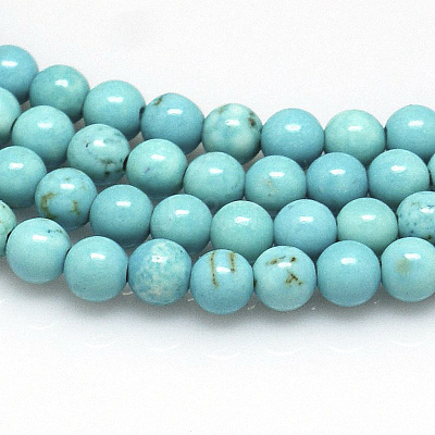 Natural Howlite Beads Strands X-TURQ-G103-4mm-01-1