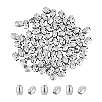 80Pcs 201 Stainless Steel Beads STAS-UN0056-11-1