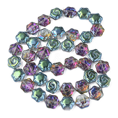 Electroplate Glass Beads Strands EGLA-N008-018-A05-1