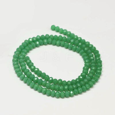 Faceted Rondelle Glass Beads Strands X-GLAA-I033-3mm-12-1