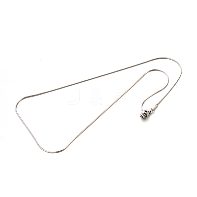 Tarnish Resistant 304 Stainless Steel Snake Chain Necklaces STAS-M174-020P-B-1