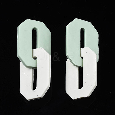 Handmade Polymer Clay Linking Rings LS-CLAY-N010-033-04-1