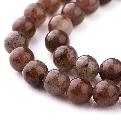 Natural Purple Aventurine Round Bead Strands LS-G-E334-6mm-21-1