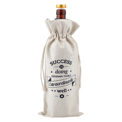 Jute Cloth Wine Packing Bags ABAG-WH0005-72G-1