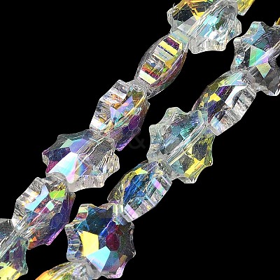 Electroplate Transparent Glass Beads EGLA-H112-04AB-01-1