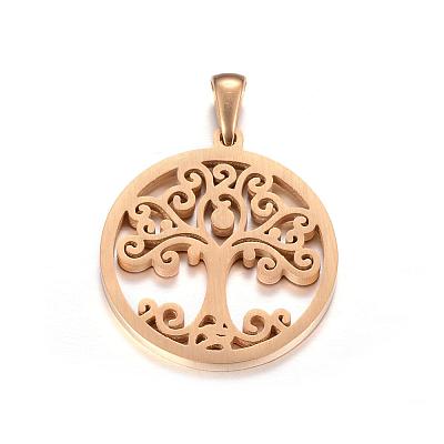 Ion Plating(IP) 304 Stainless Steel Pendants STAS-P063-07G-1