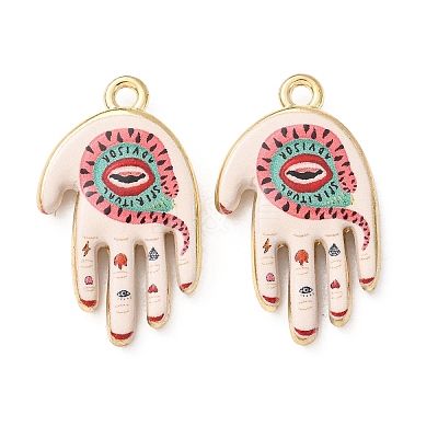 Religion Printed Alloy Pendants AL-CBA7256-24G-01-1