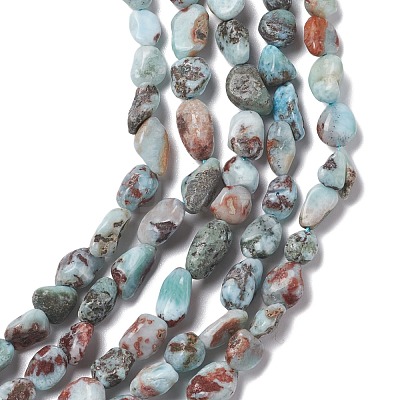 Natural Larimar Beads Strands G-D0002-B38-1