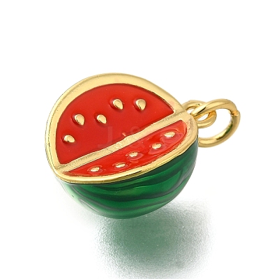 Rack Plating Brass Enamel Pendants KK-M079-14B-G-1