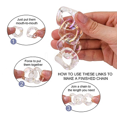 Transparent Acrylic Linking Rings PACR-R246-053-1