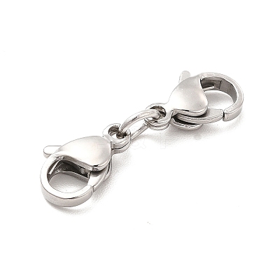 Non-Tarnish 304 Stainless Steel Double Lobster Claw Clasps LS-STAS-E178-01B-P-1
