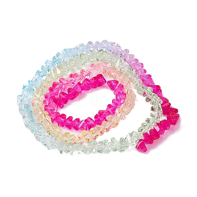 Transparent Baking Paint Glass Bead Strands GLAA-YW0003-17B-1