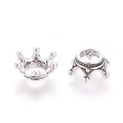 Tibetan Style Alloy Bead Caps X-PALLOY-WH0054-02AS-1