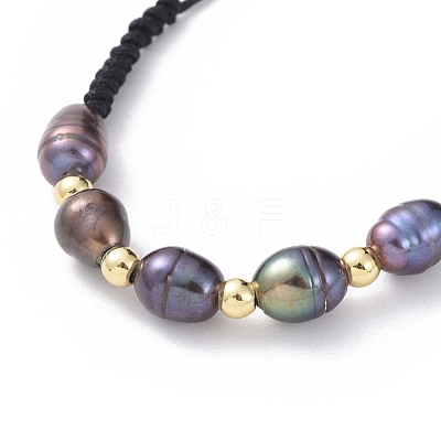 Braided Bead Bracelets BJEW-JB04820-02-1