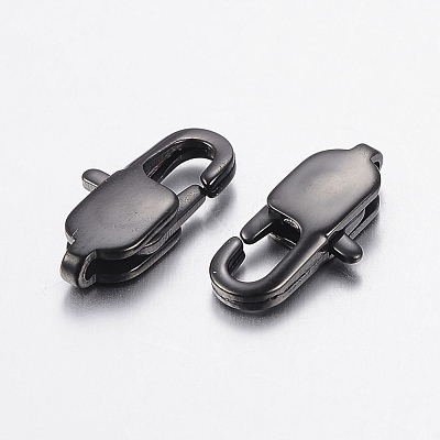 304 Stainless Steel Lobster Claw Clasps Ion Plating(IP) STAS-F148-16x8-08B-1