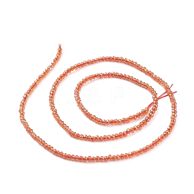 Electroplate Glass Beads Strands EGLA-F149-FR-03-1