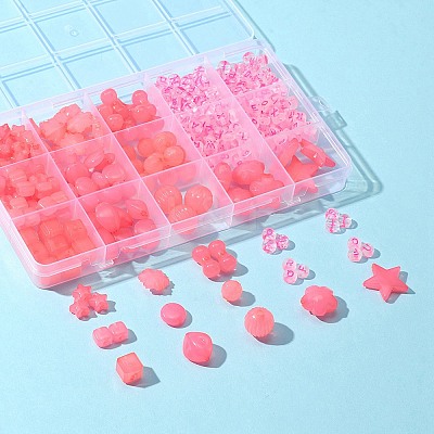Mixed Shapes Imitation Jelly Acrylic Beads MACR-FS0001-29-1