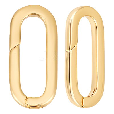 10Pcs Brass Spring Gate Rings KK-BBC0015-57G-03-1