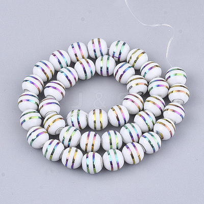 Electroplate Glass Beads Strands EGLA-S177-06A-04-1