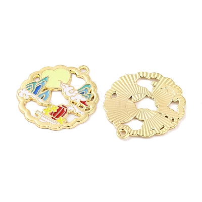 Rack Plating Alloy Pendants FIND-M020-06G-01-1