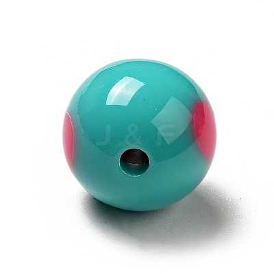 Two Tone Opaque Acrylic Beads SACR-K003-03E-1