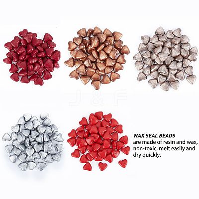 250Pcs 5 Colors Sealing Wax Particles DIY-CP0005-46B-1