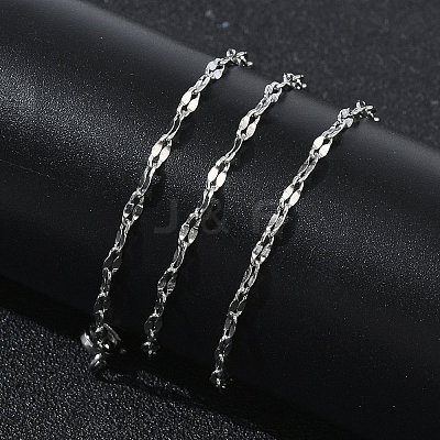 2.3MM 304 Stainless Steel Dapped Chain Necklaces for Women SA-CBACA62-04P-1