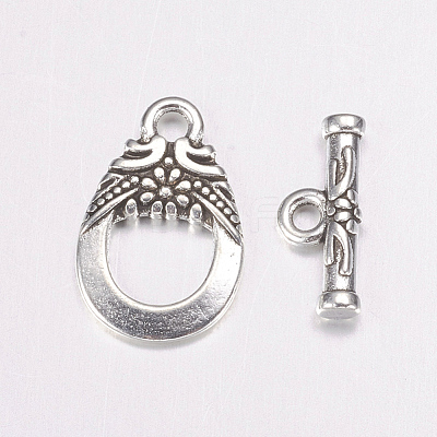 Tibetan Style Toggle Clasps AC2014-1
