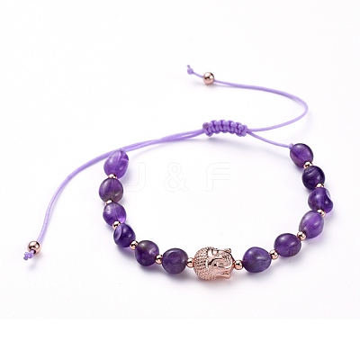 Adjustable Nylon Thread Braided Bead Bracelets BJEW-JB05291-1