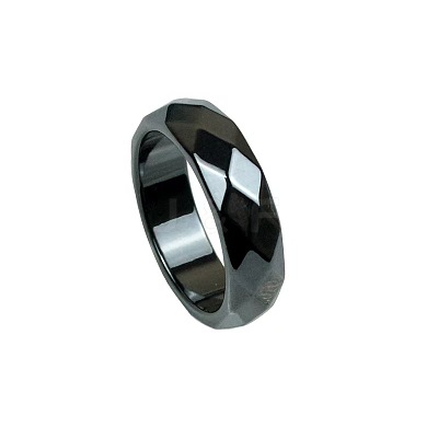 Dyed & Heated Black Agate Finger Rings IK0879-14-1
