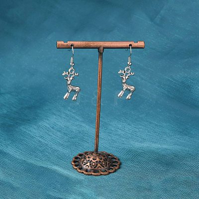 Fashion Alloy Enamel Earrings EJEW-PJE249-1