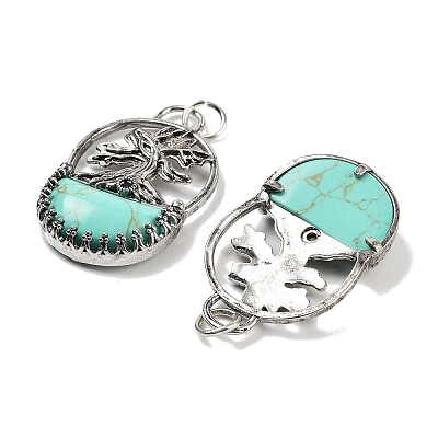 Synthetic Turquoise Bag Pendants G-Q163-06AS-01-1