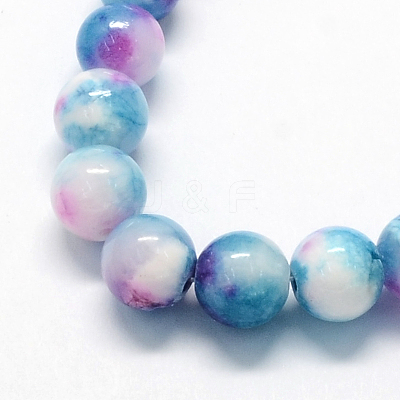 Natural Dyed Persian Jade Gemstone Bead Strands G-R271-6mm-XP19-1