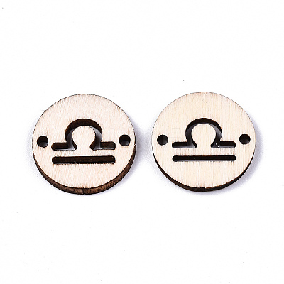 Unfinished Natural Poplar Wood Links Connectors WOOD-S045-139A-06-1