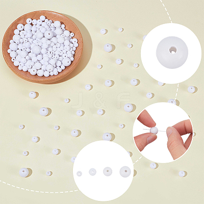 900Pcs Opaque Acrylic Beads MACR-SP0002-35A-1