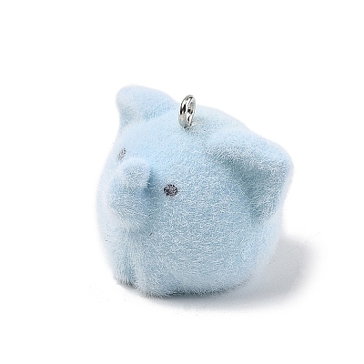 Flocky Resin Pendants FIND-A061-01E-1