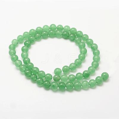 Natural Green Aventurine Bead Strands G-P281-01-8mm-1
