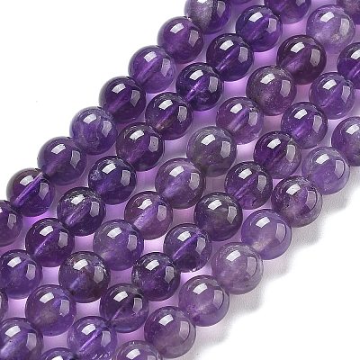 Natural Amethyst Beads Strand GSR6mmC062-2-1