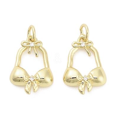 Brass Micro Pave Cubic Zirconia Pendants KK-H527-06B-G-1